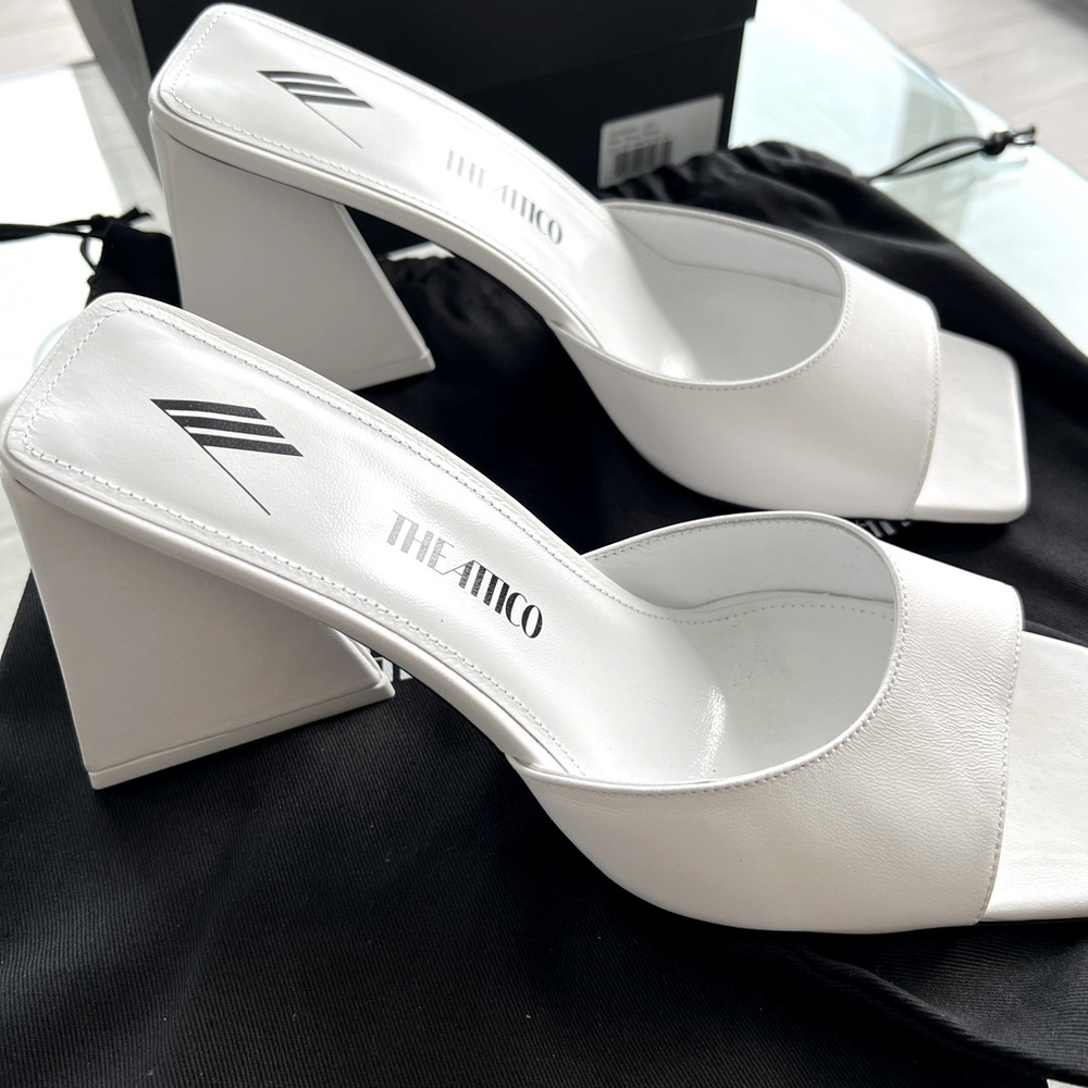SOLD The Attico size 40 White Shoes NIB w Dust Bags.